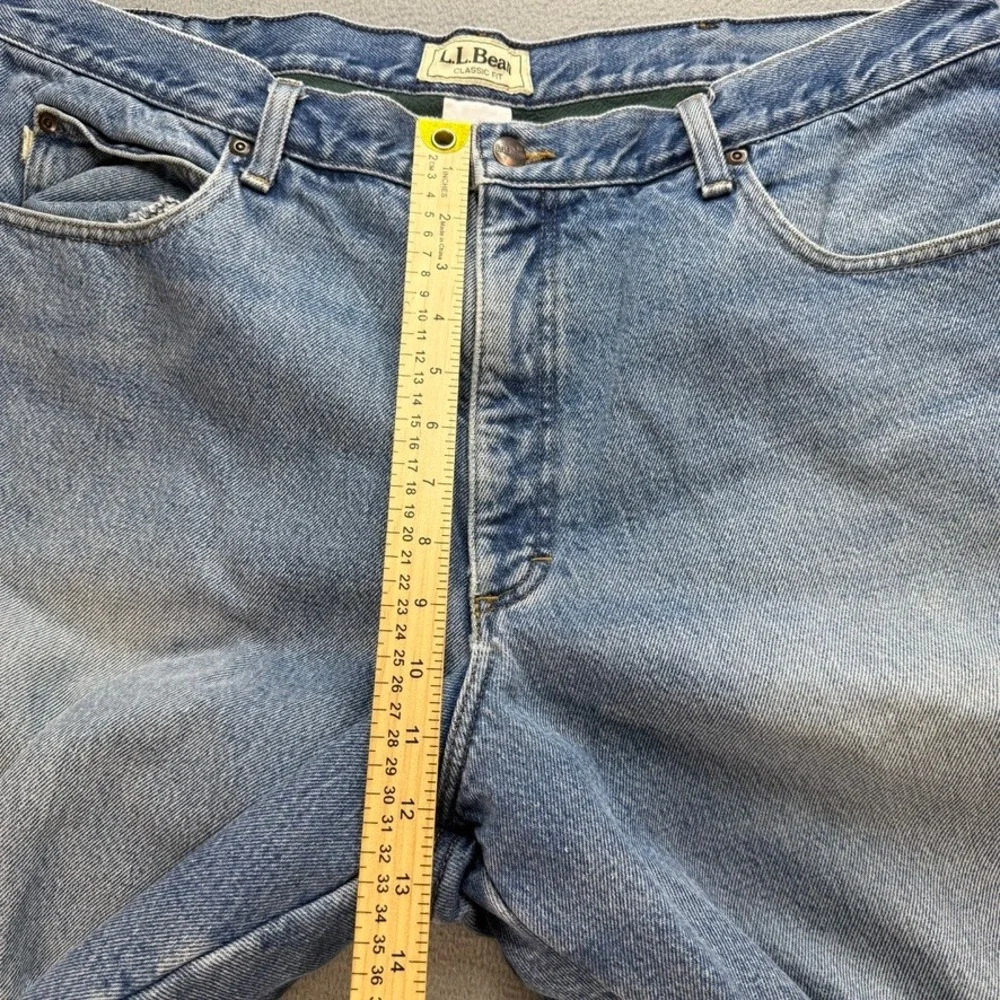 LL Bean Jeans Classic Fit Fleece Lined Straight‎ 40x32 (FIT 39x31) Denim Winter